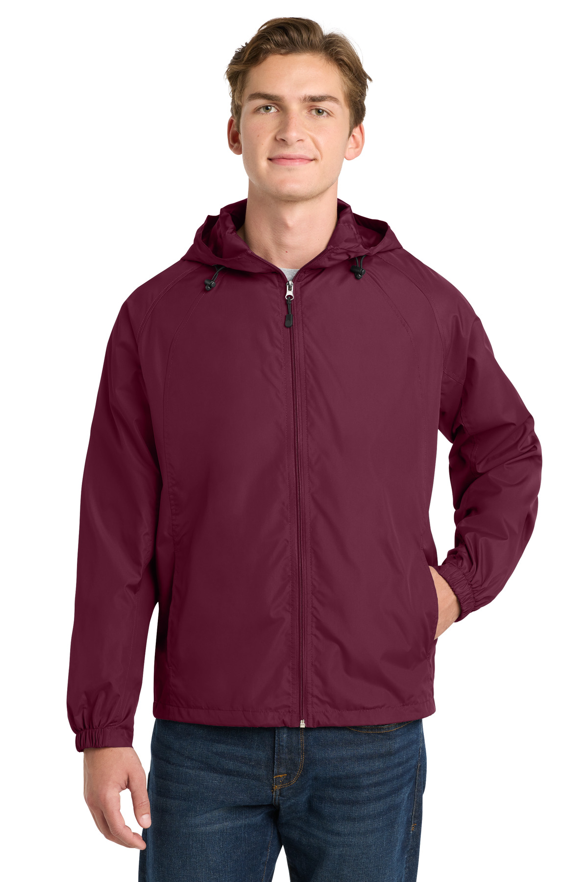 Sport-Tek Hooded Raglan Jacket. JST73 31