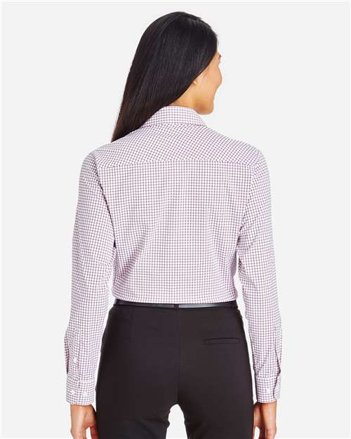 Women's CrownLux Performance® Micro Windowpane Woven Dress Shirt - DG540W 3