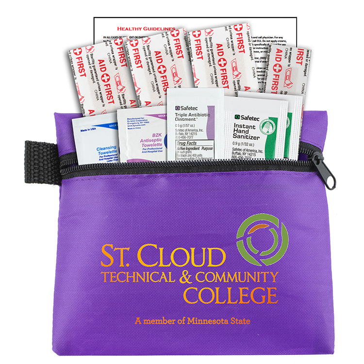 "SAFETY ZIP" 10 Piece Hand Sanitizer First Aid Kit 23