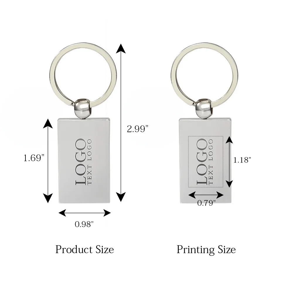Reflection Flat Metal Keychain 2