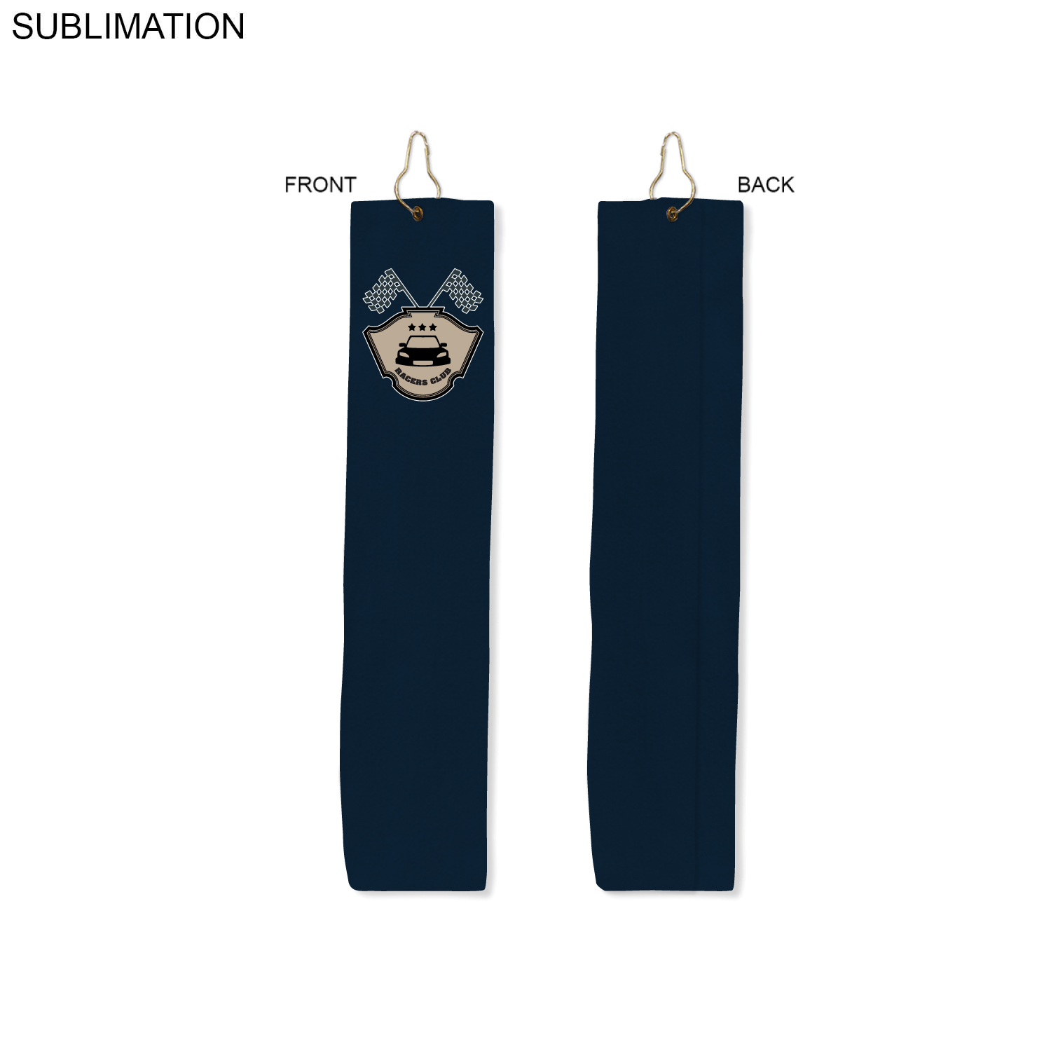 24Hr Express - Colored Microfiber Dri-lite Terry Golf Towel, Trifold, Finish size 6x25, Sublimated 7