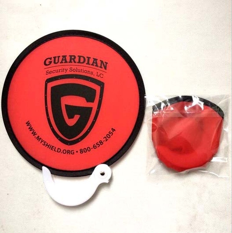 8" 190T material foldable fans with handle 2