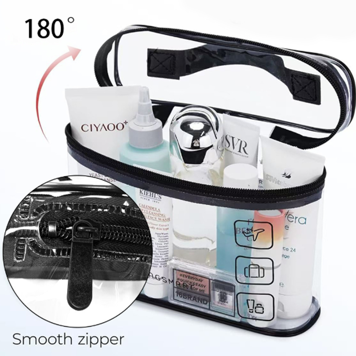 Clear Travel Cosmetic Organizer Bags 7