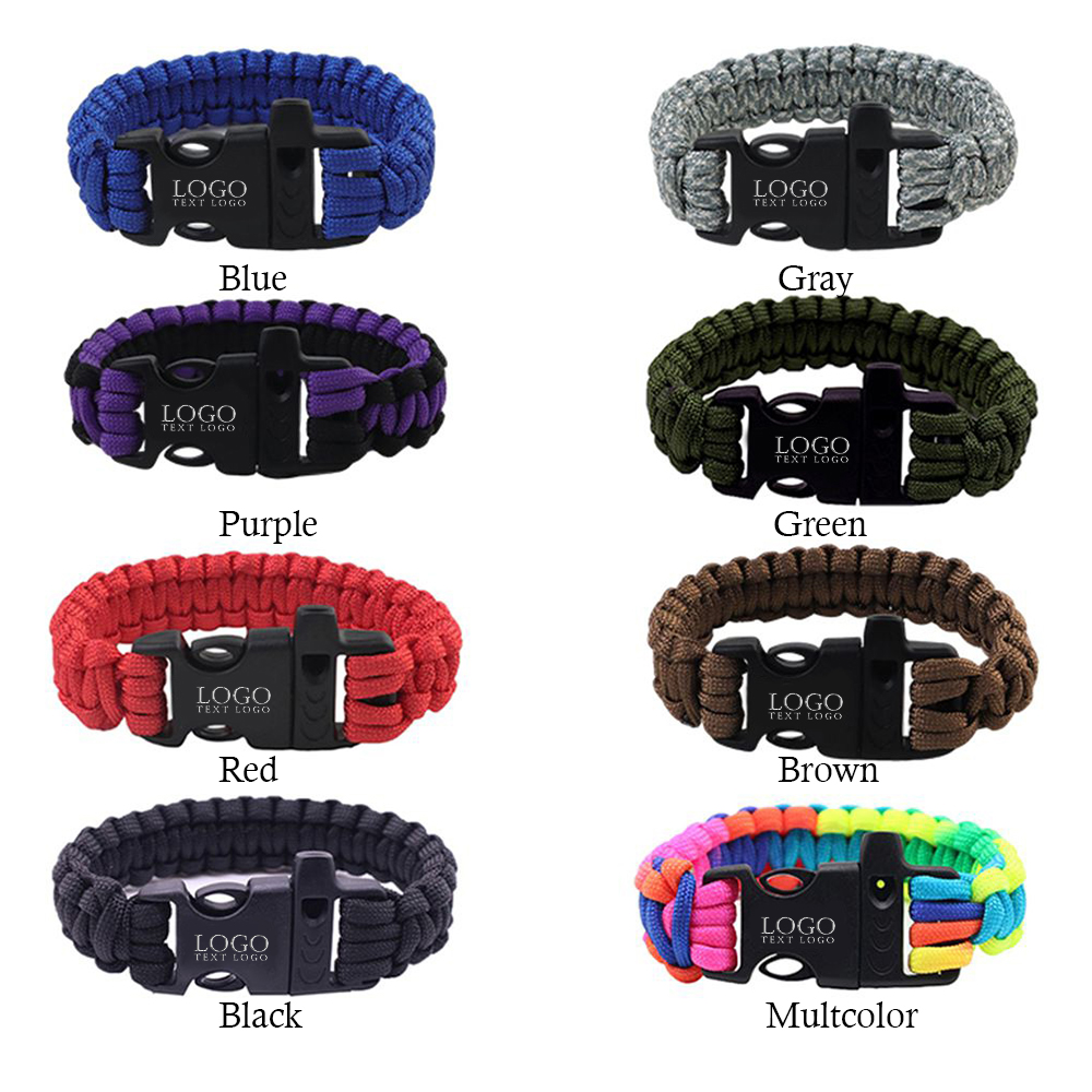 Survival Paracord Bracelet with Whistle 4