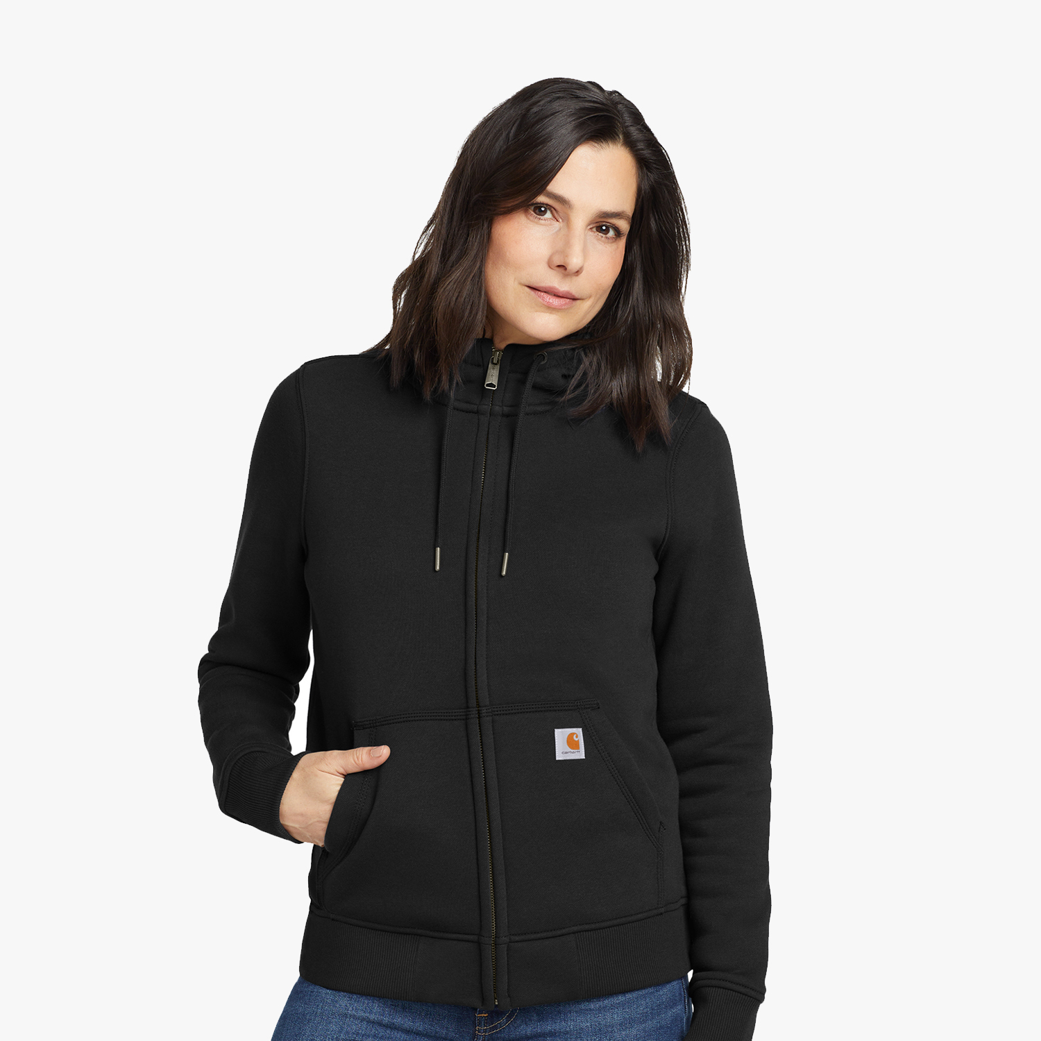 Carhartt® Women's Clarksburg Full-Zip Hoodie, custom hoodie or sweatshirt with logo imprint 3