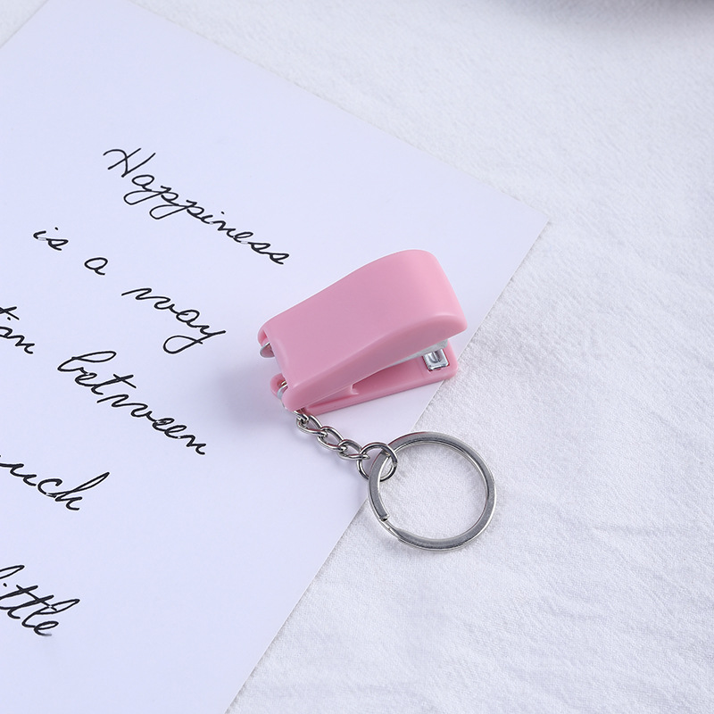 Portable Paper Binding Binder Mini Stapler w/Keychain 7