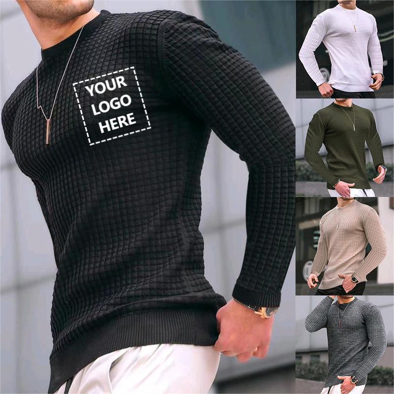 Long Sleeve Collar Knit Shirt - Mens 3