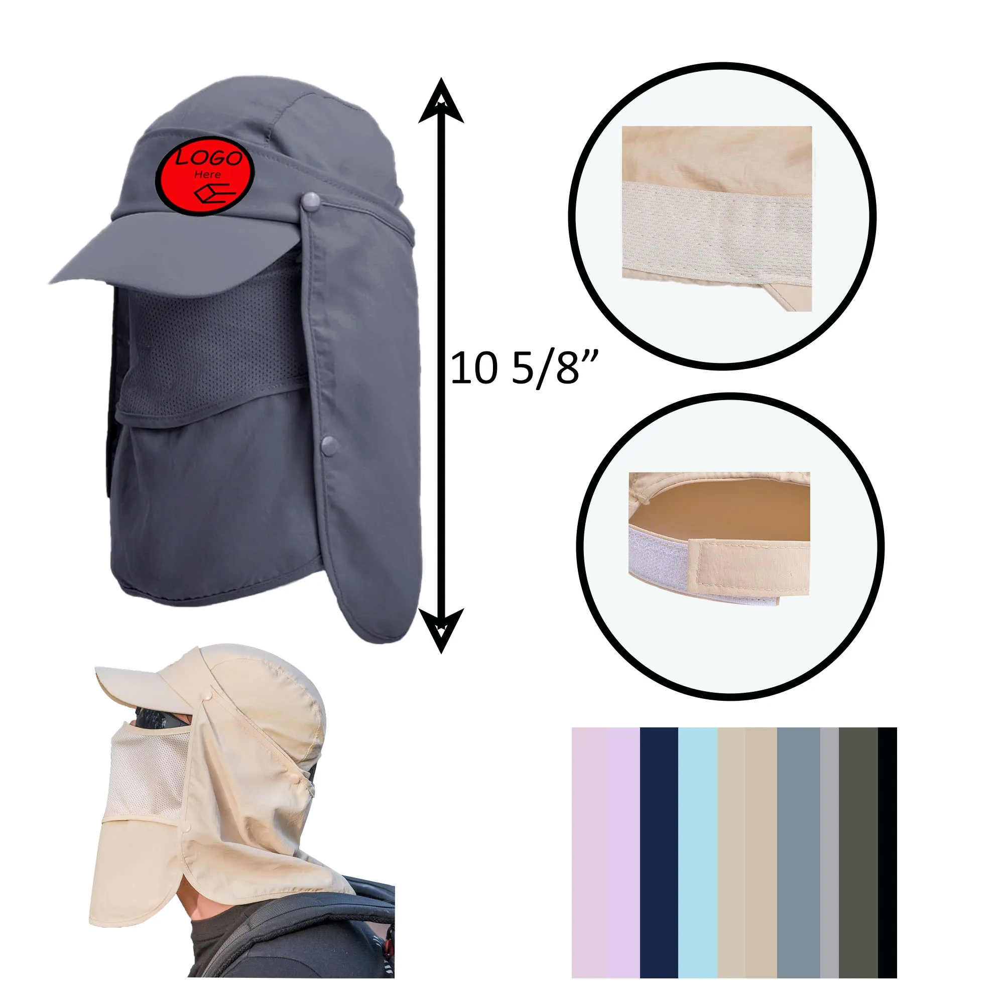 Side Border Light Sunscreen Fishing Hat 6