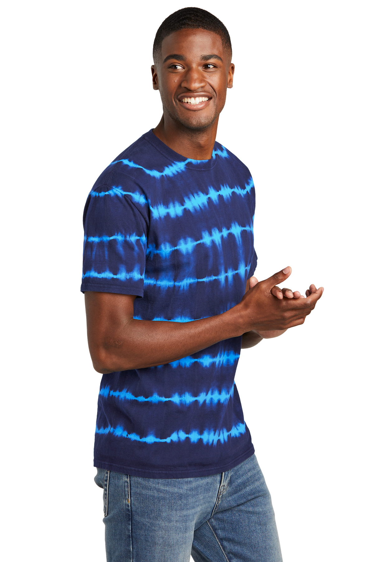 Port & Co Allover Stripe Tie-Dye Tee PC142 11