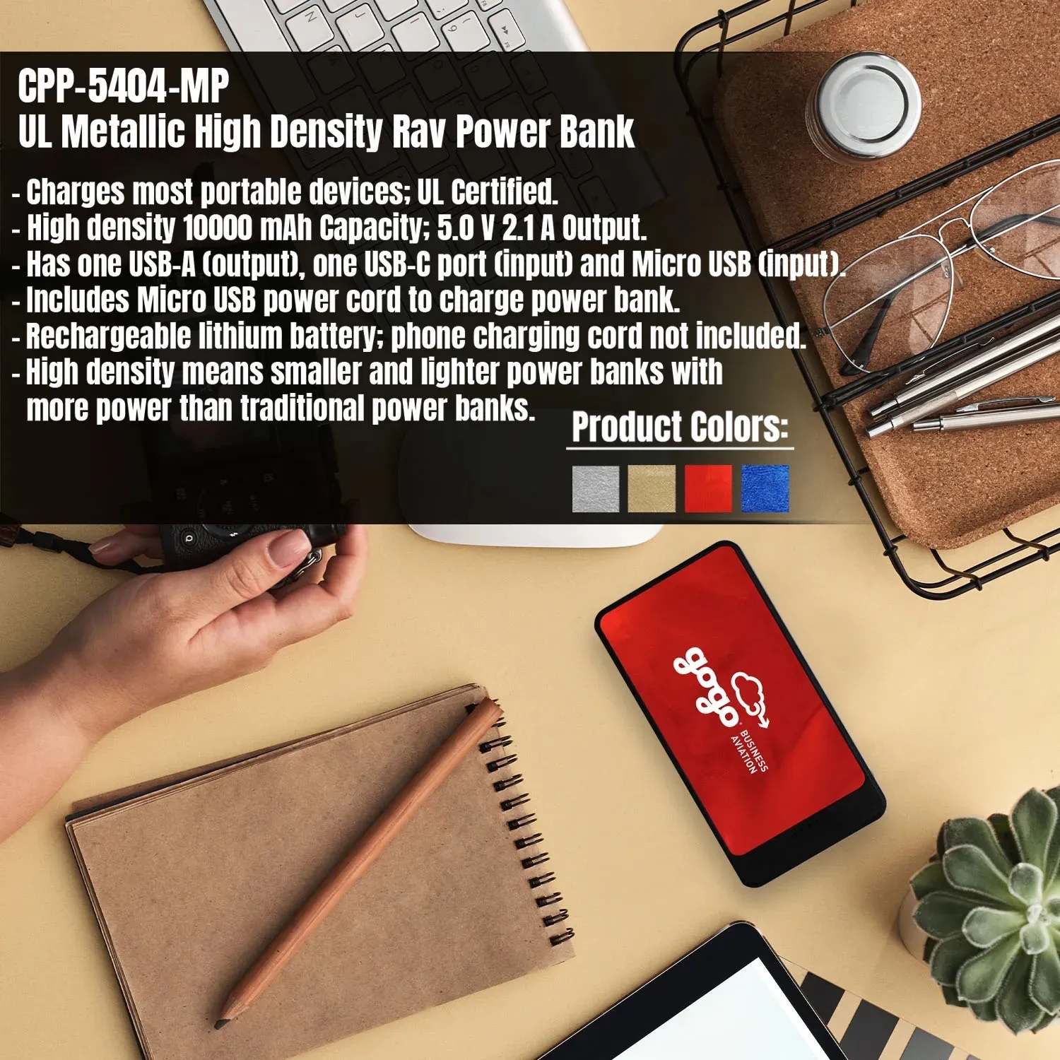 UL METALLIC HIGH DENSITY RAV POWER BANK 16