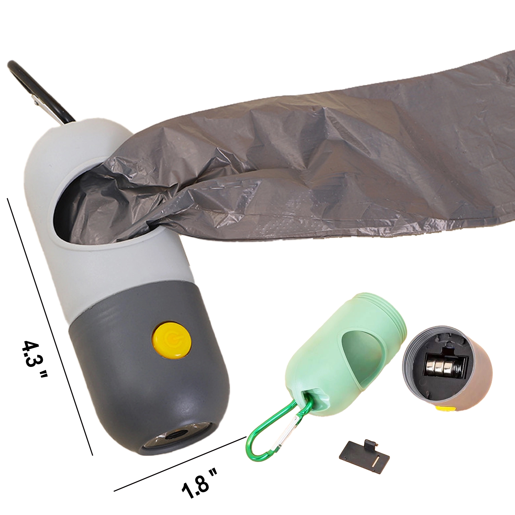 Dog Poop Waste Bag Dispenser with Built in LED Flashlight 5