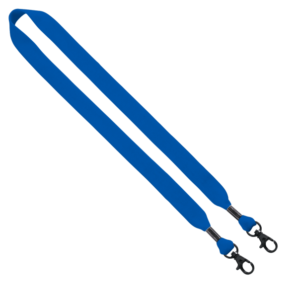 3/4" Cotton Double Lobster Clip Lanyard 18
