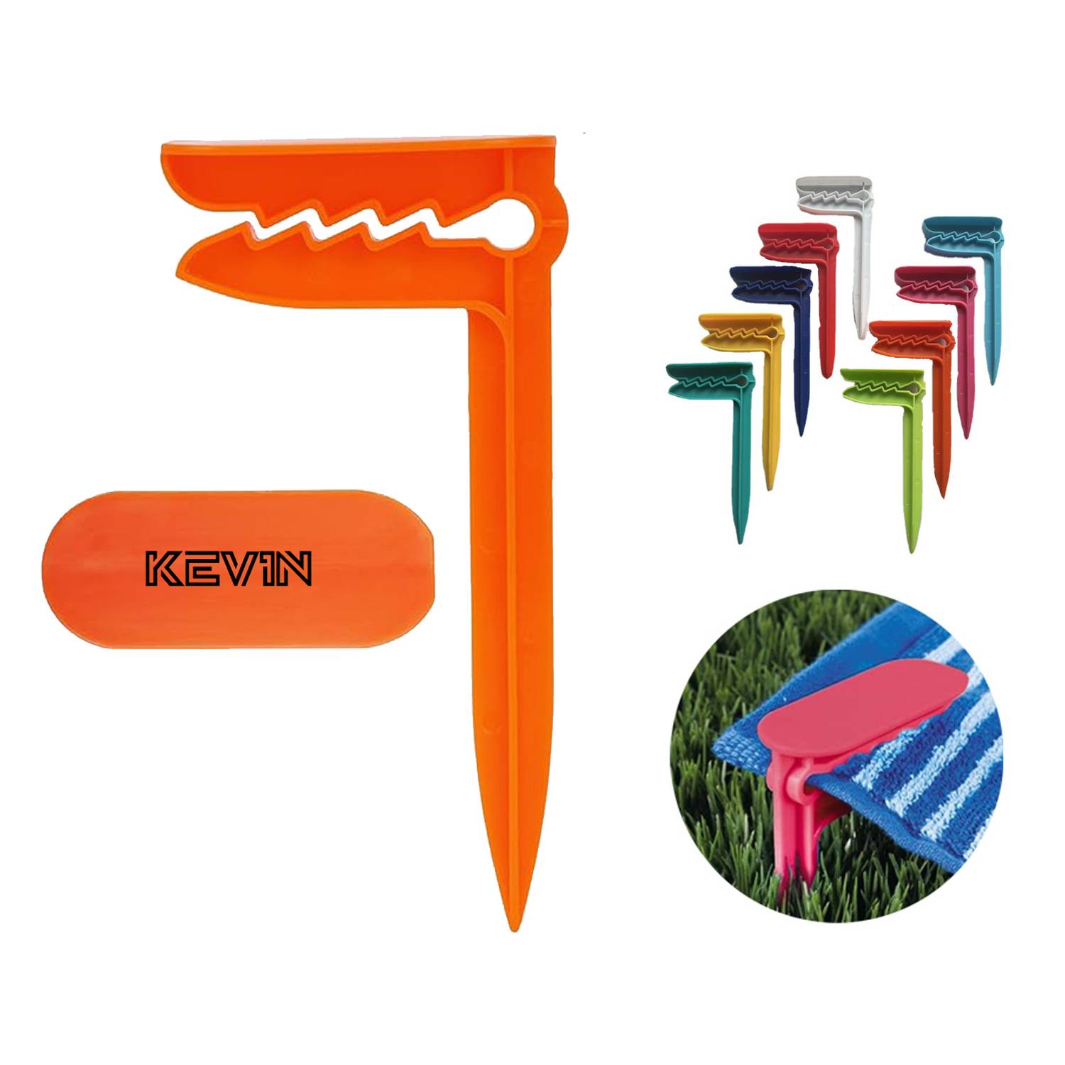 Beach Towel,Picnic Mat Anchor Clips Stakes 5