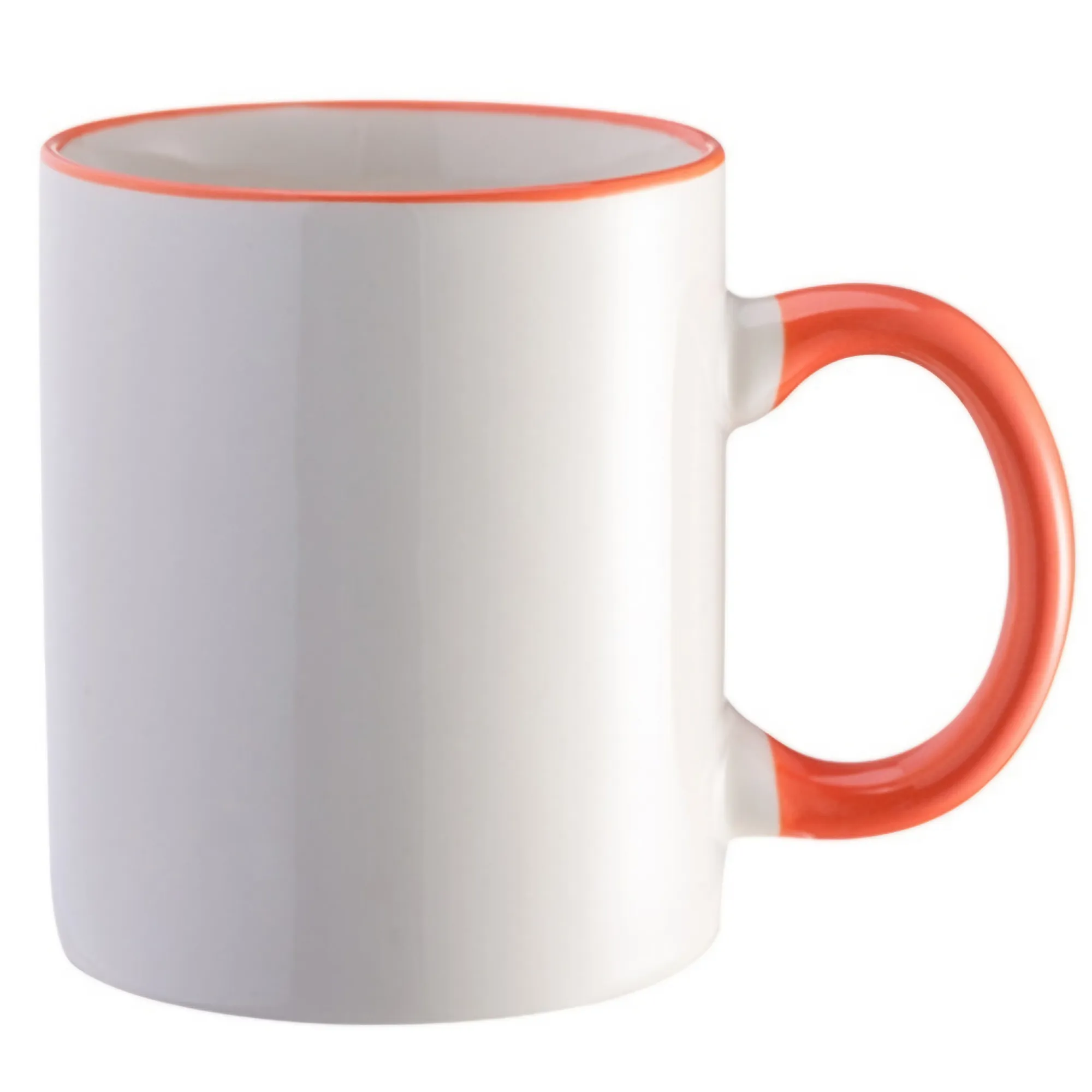 Ceramic Colorful Handle Mug with a Cup-Shaped Mouth 1