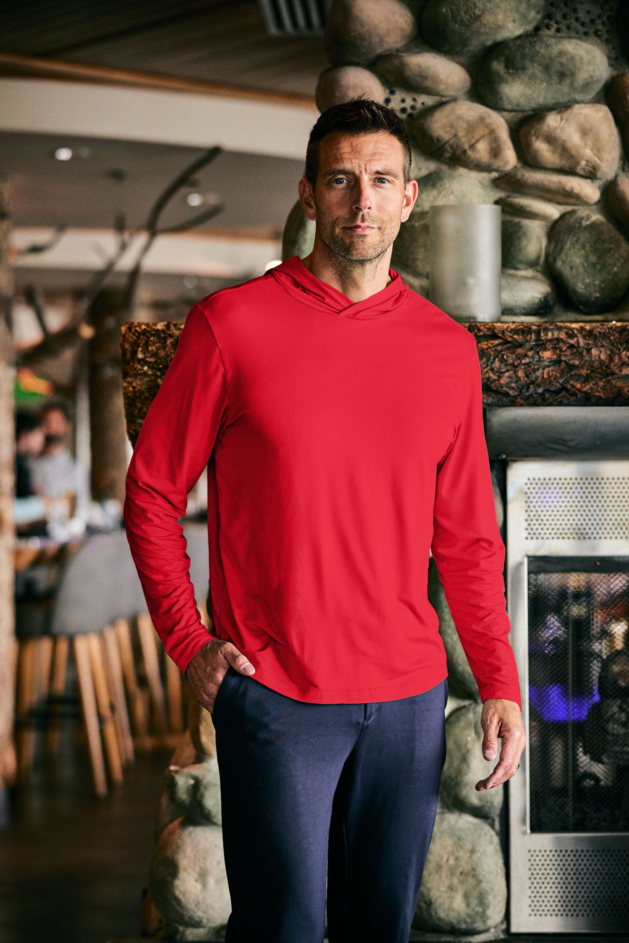 Cutter & Buck Coastline Recycled Double Peached Mens Hooded Pullover 50