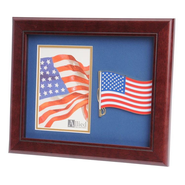 American Flag Medallion 4-Inch by 6-Inch Portrait Picture Frame 2