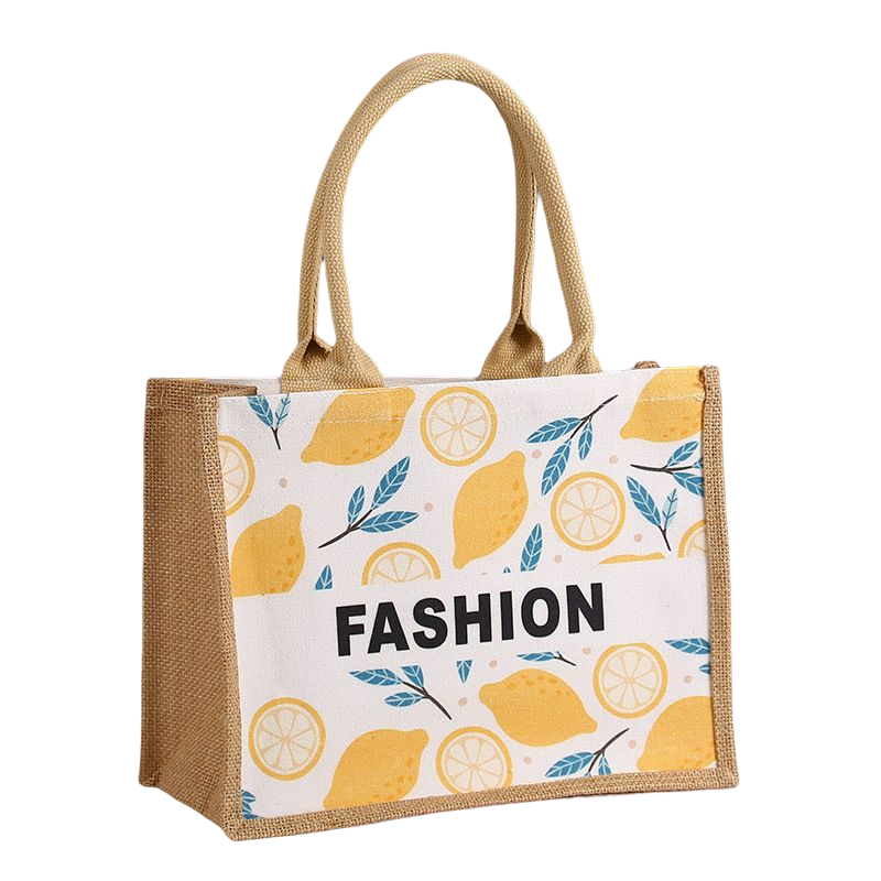 Natural Jute Tote Bag, custom tote bag with logo imprint 3
