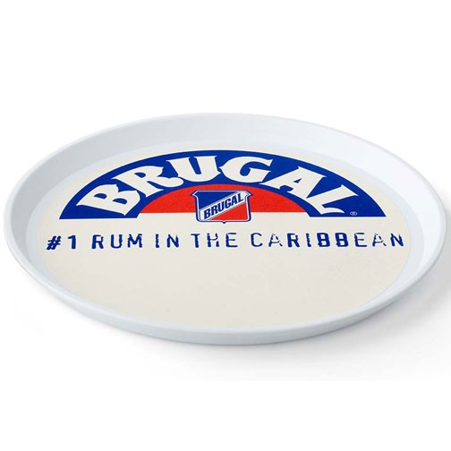 14" Round Styrene Serving Tray w/Decal 2