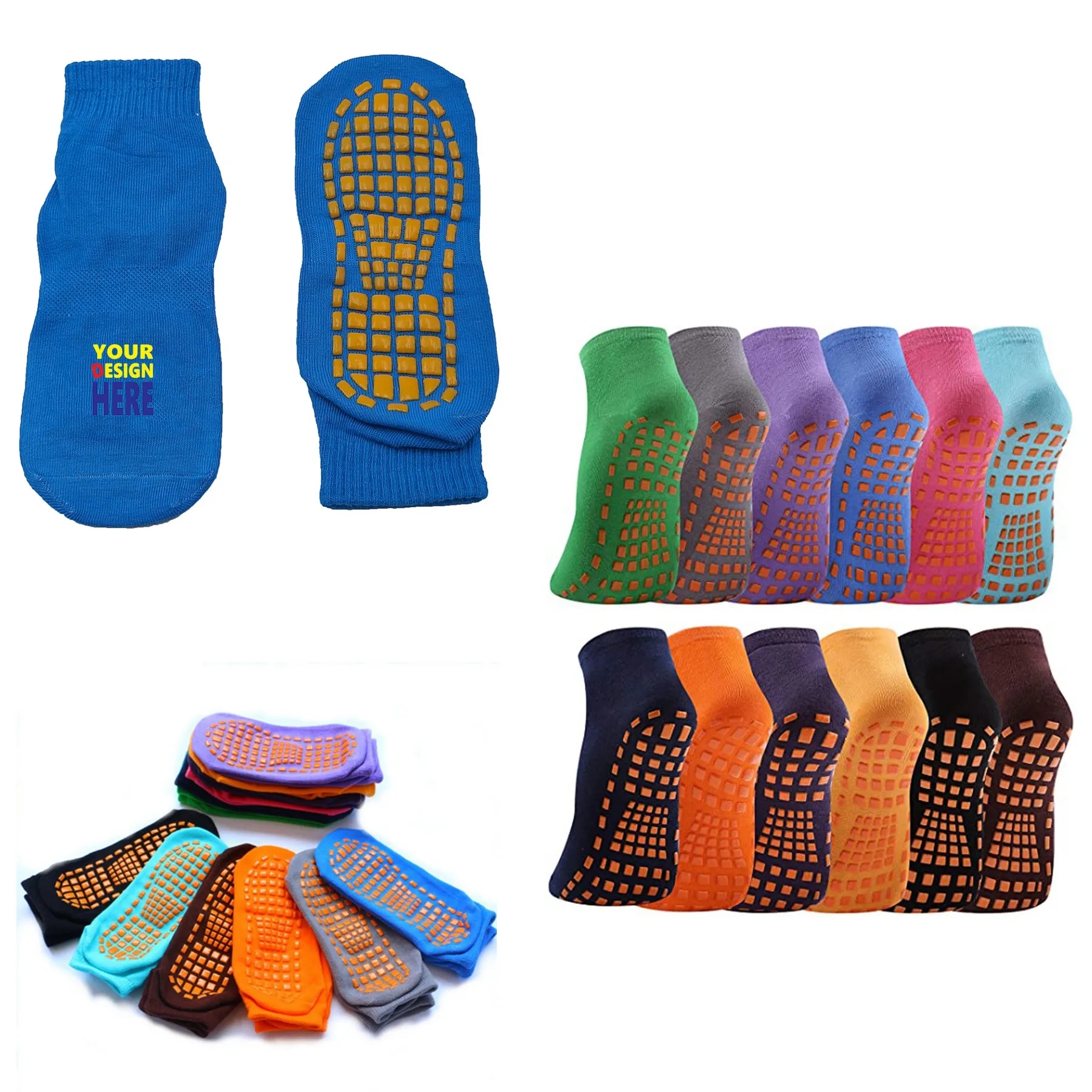 Full Color Non Slip Trampoline Socks MOQ 50 Pairs 1