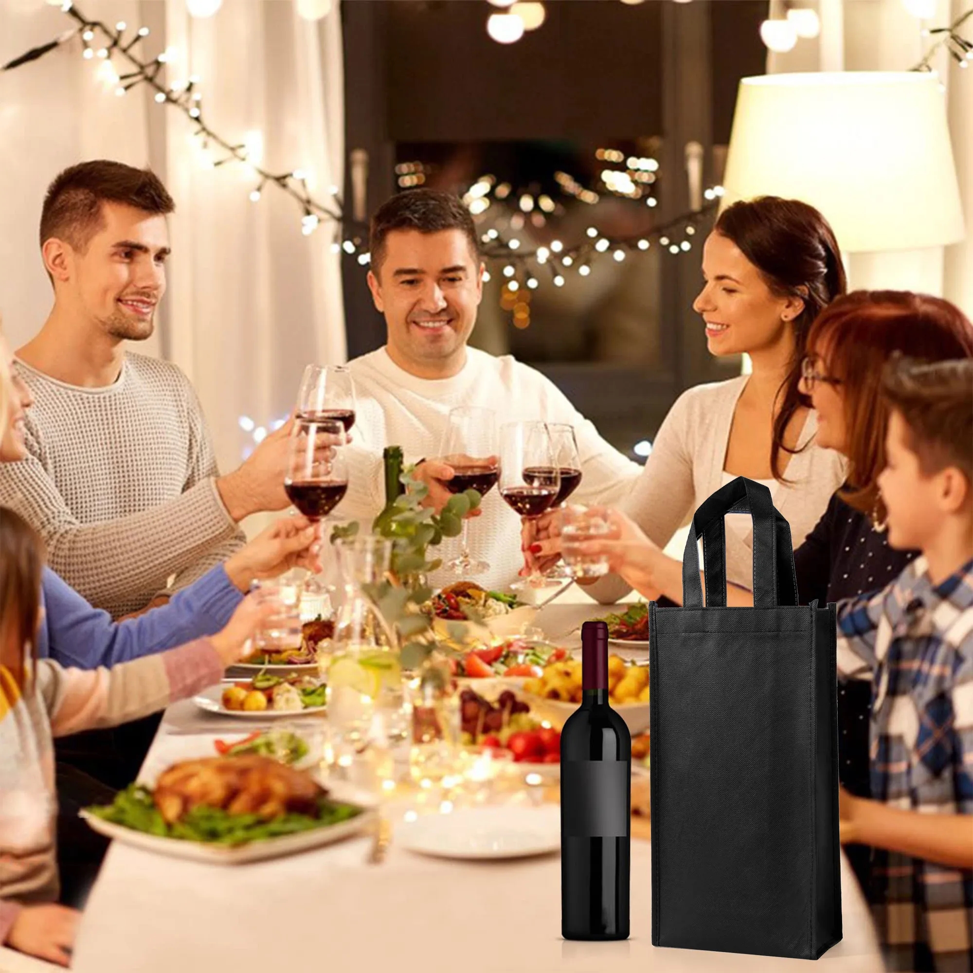 Reusable Non Woven Wine Bottle Gift Bag 10