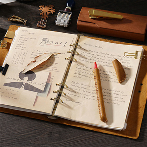 A5 Leather Retro Loose-Leaf Notebook 1