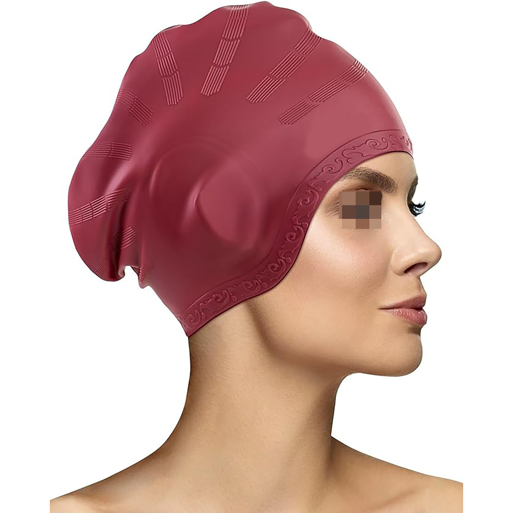 Long Hair Silicone Swimming Cap 5