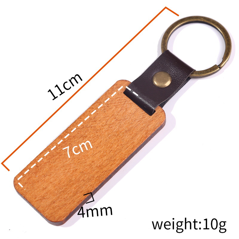 Wooden Sign Custom Leather Lettering Vintage Key Chain / Hook 5