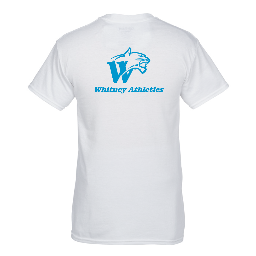 White Medium Weight Poly-Cotton Pocket Tee 2
