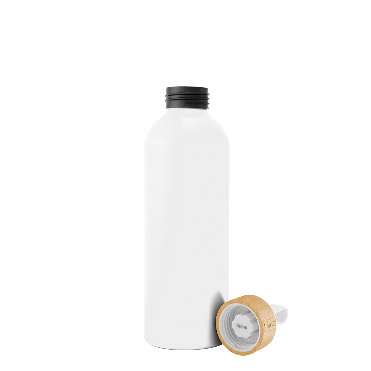 25 Oz. Blaire Recycled Aluminum Bottle With Bamboo Lid And Carry Handle, custom water bottle with logo imprint 27