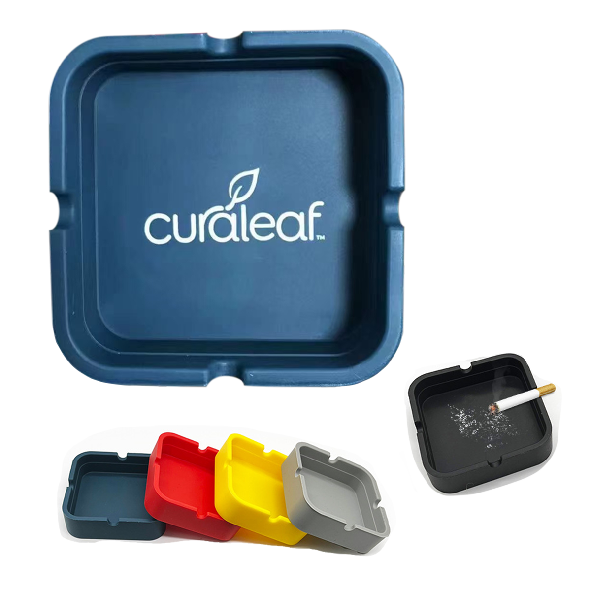 Portable Silicone Square Ashtray 1