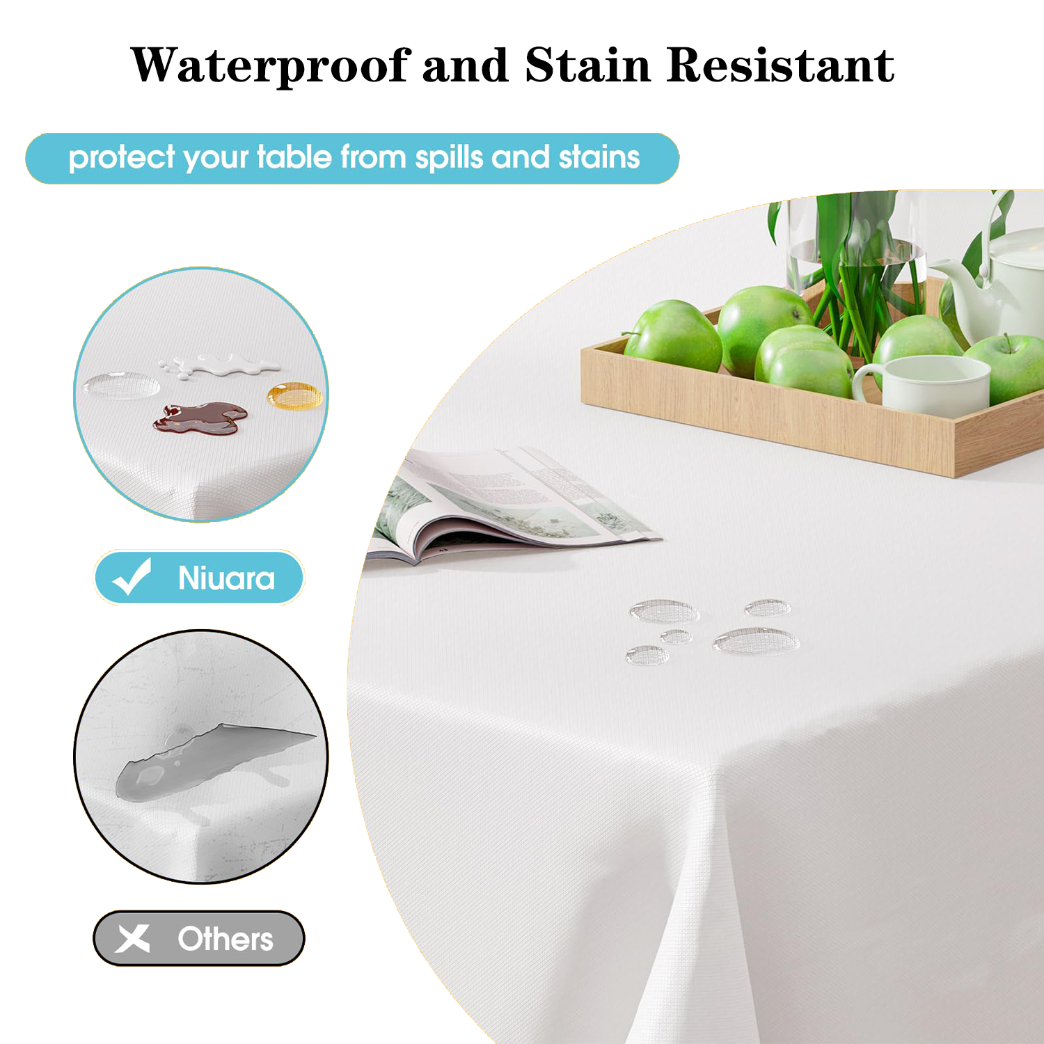 Single Piece Pack of One-Time Use Plastic Tablecloth 6