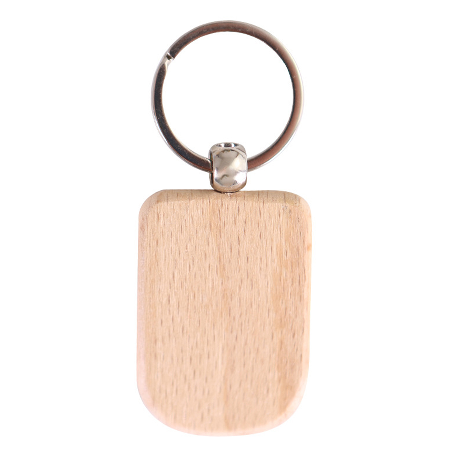 Wooden Shield Shape Keychain 2
