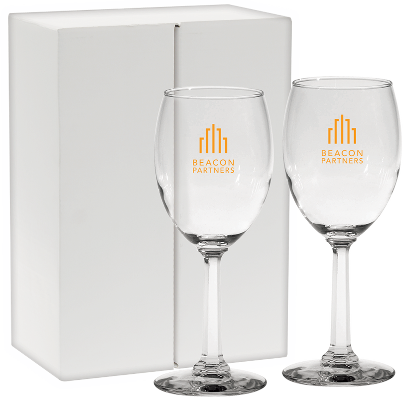 Napa Valley Goblet Gift Set, custom glassware with logo imprint 2