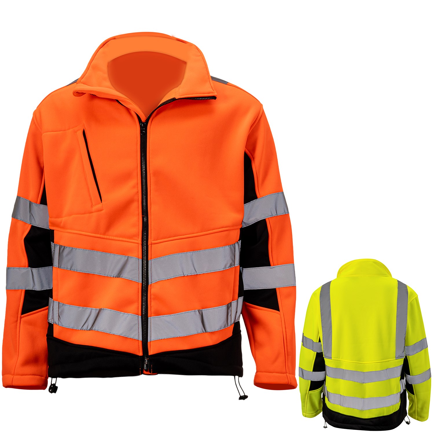 Class 3 Two Tone Reflective Tape Safety Jacket with Pocket 5