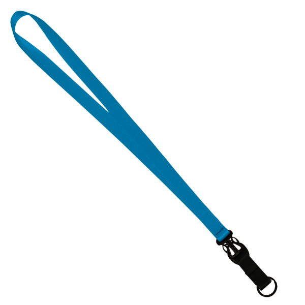 3/4" Multi color (Top and bottom) Nylon Lanyard with Plastic Slide Buckle R 77