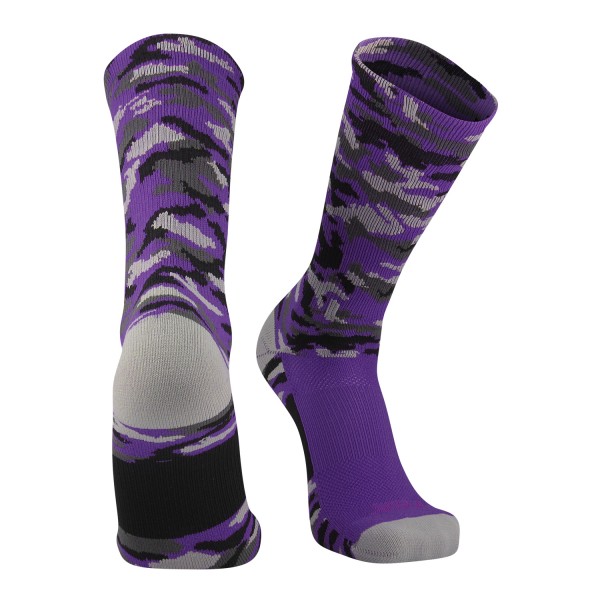 Elite Sports Socks Woodland Camo Crew 3