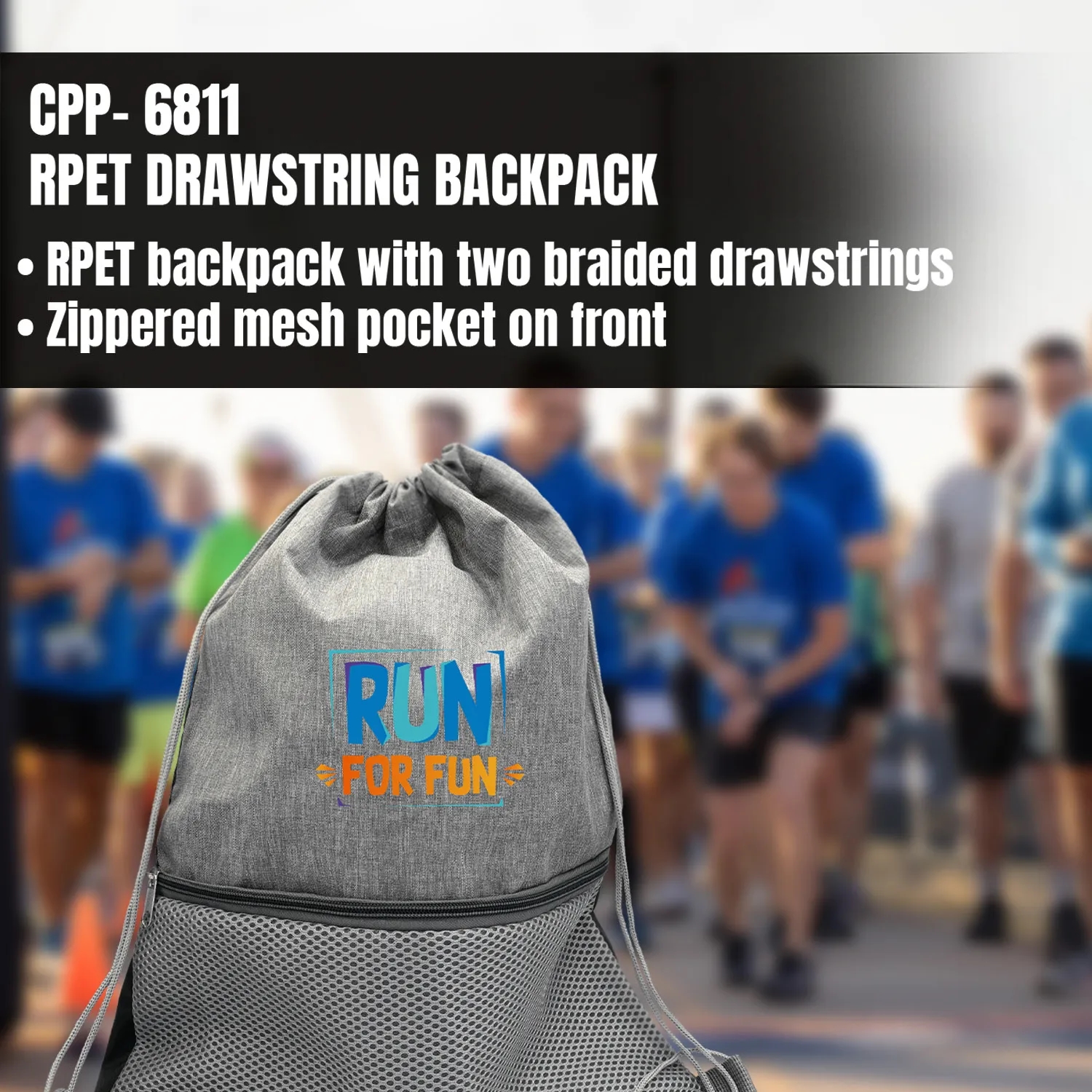 RECYCLED DRAWSTRING BACKPACK 5