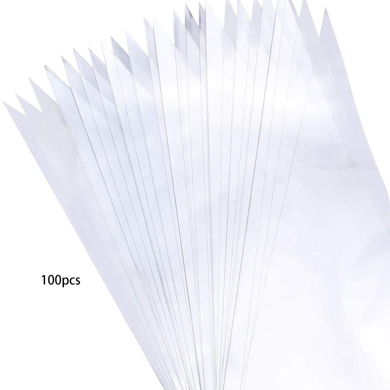 100PCS Clear Cone Shaped Plastic Treat Bags 6