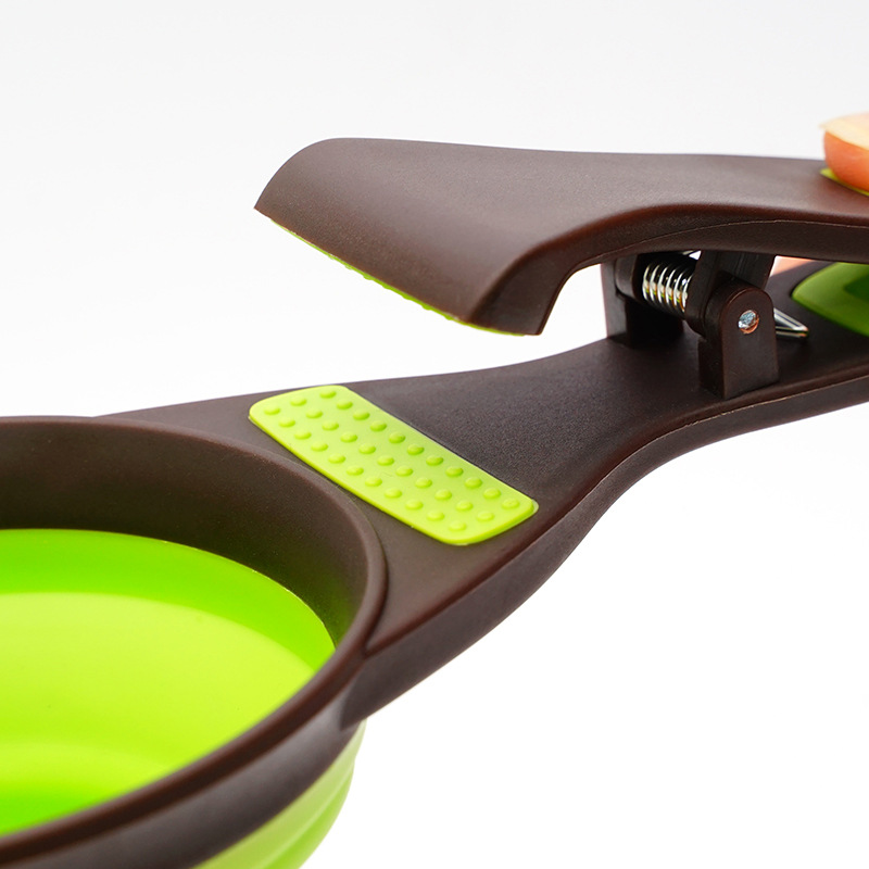 4/8/16Oz. Multifunctional Foldable Pet Spoon Silicone Bowl 1