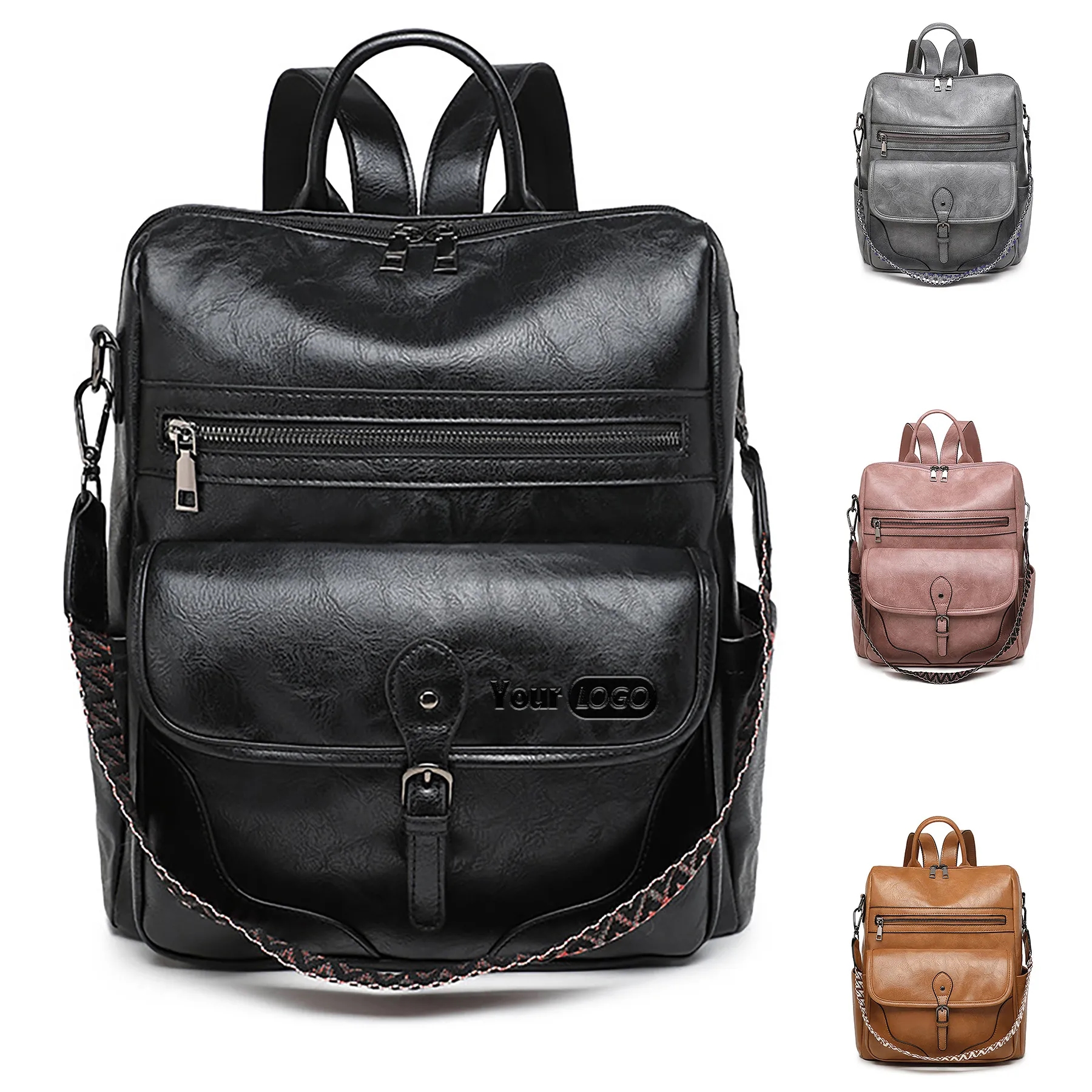 PU Lightweight Retro Women's Backpack 2