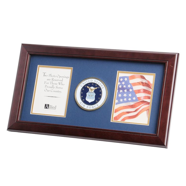 U.S. Air Force Medallion 4-Inch by 6-Inch Double Picture Frame 1