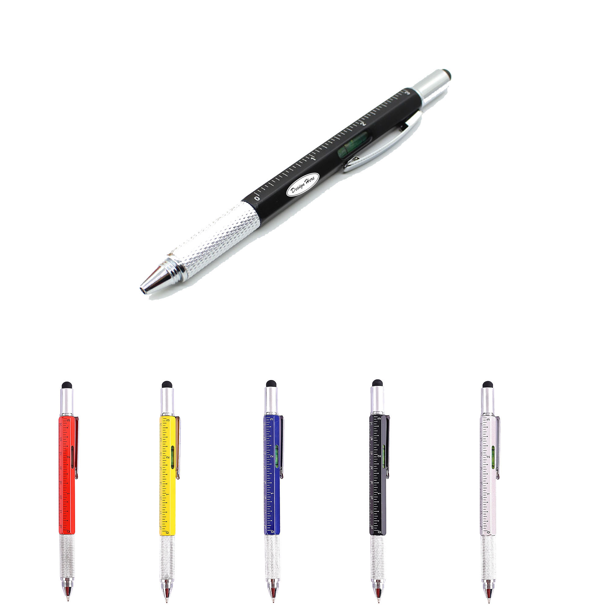 Versatile Metal Screwdriver Pen with Touchscreen & Level Features 3