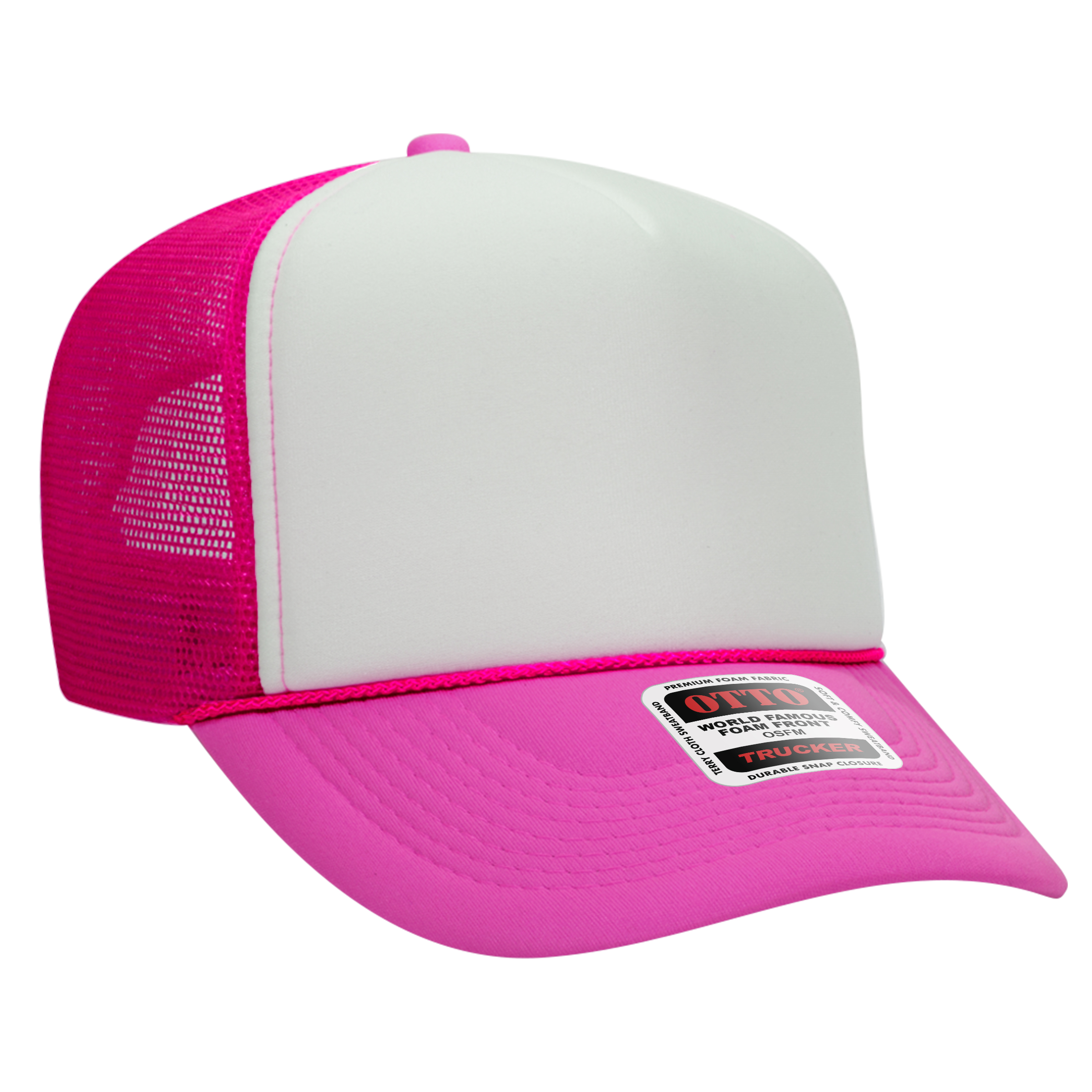 OTTO CAP® 5 Panel High Crown Mesh Back Trucker Hat 113