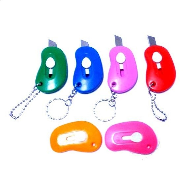 Newest Designs Plastic Letter Opener/Pen Knife Key Chains 2