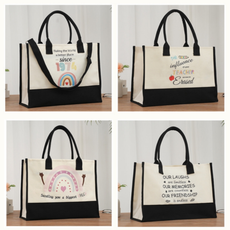 Full Color Imprint Canvas Tote Bag, custom tote bag with logo imprint 2