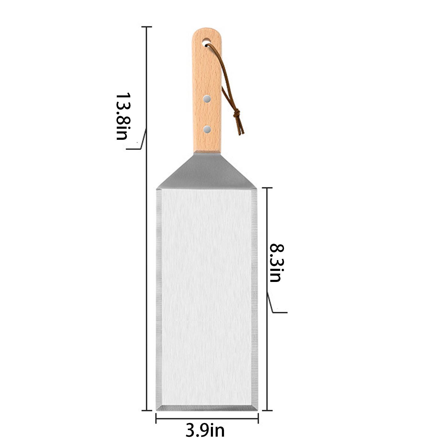 Outdoor Barbecue Stainless Steel Iron Plate Steak Shovel Set 6