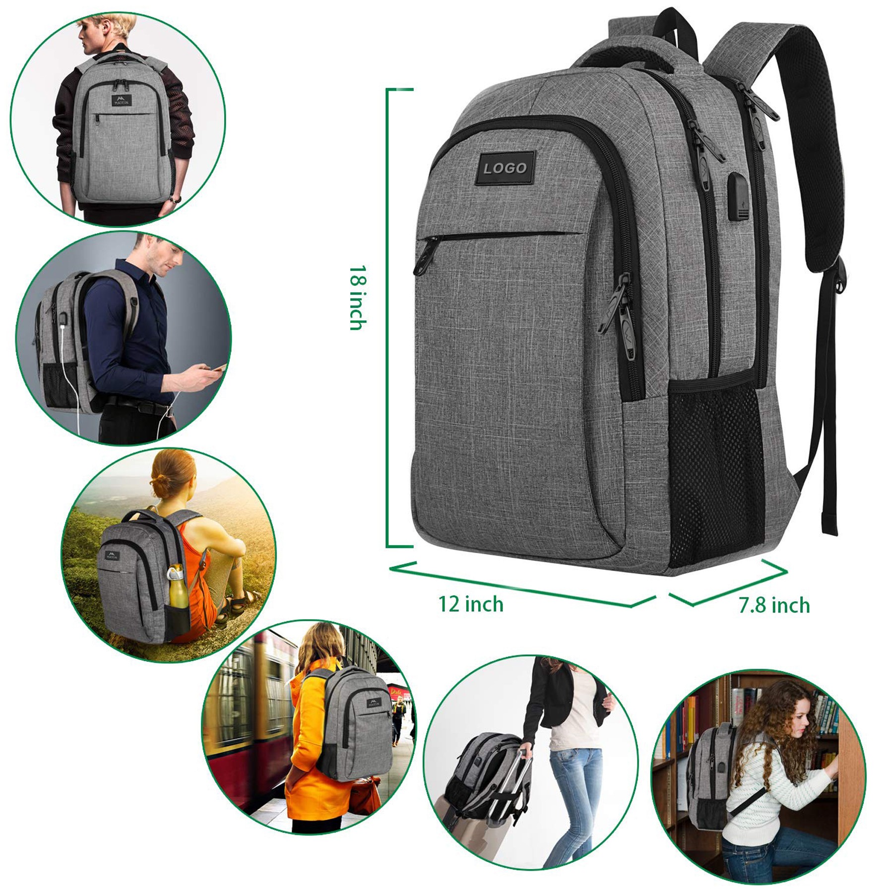 17" Travel Laptop Backpack 2
