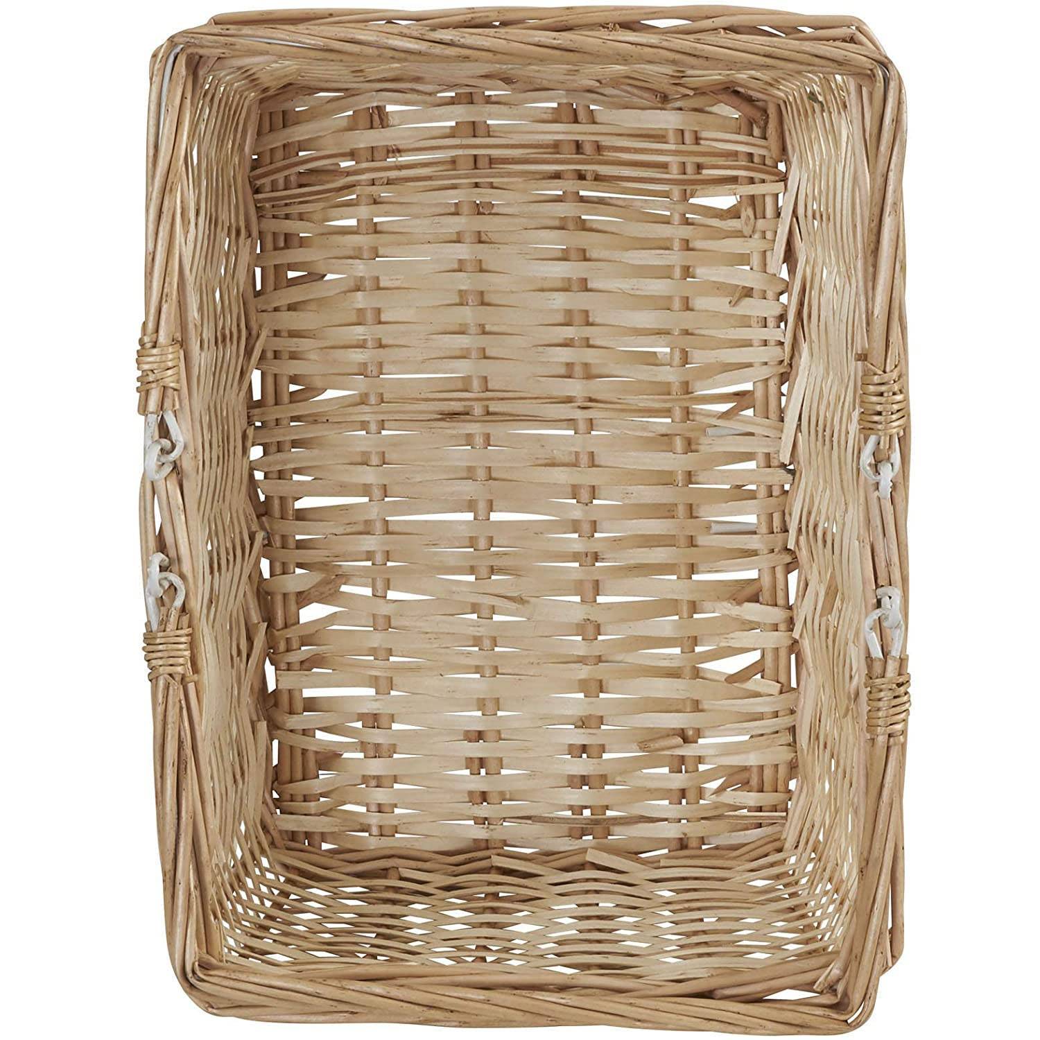Portable Hand Woven Wicker Picnic Basket w/ Handle 5