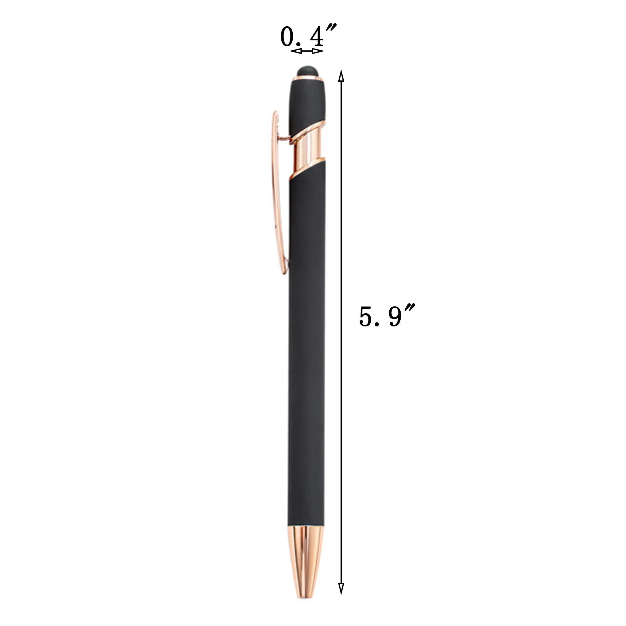 Soft Touch Rose Gold Trim Metal Pens 6