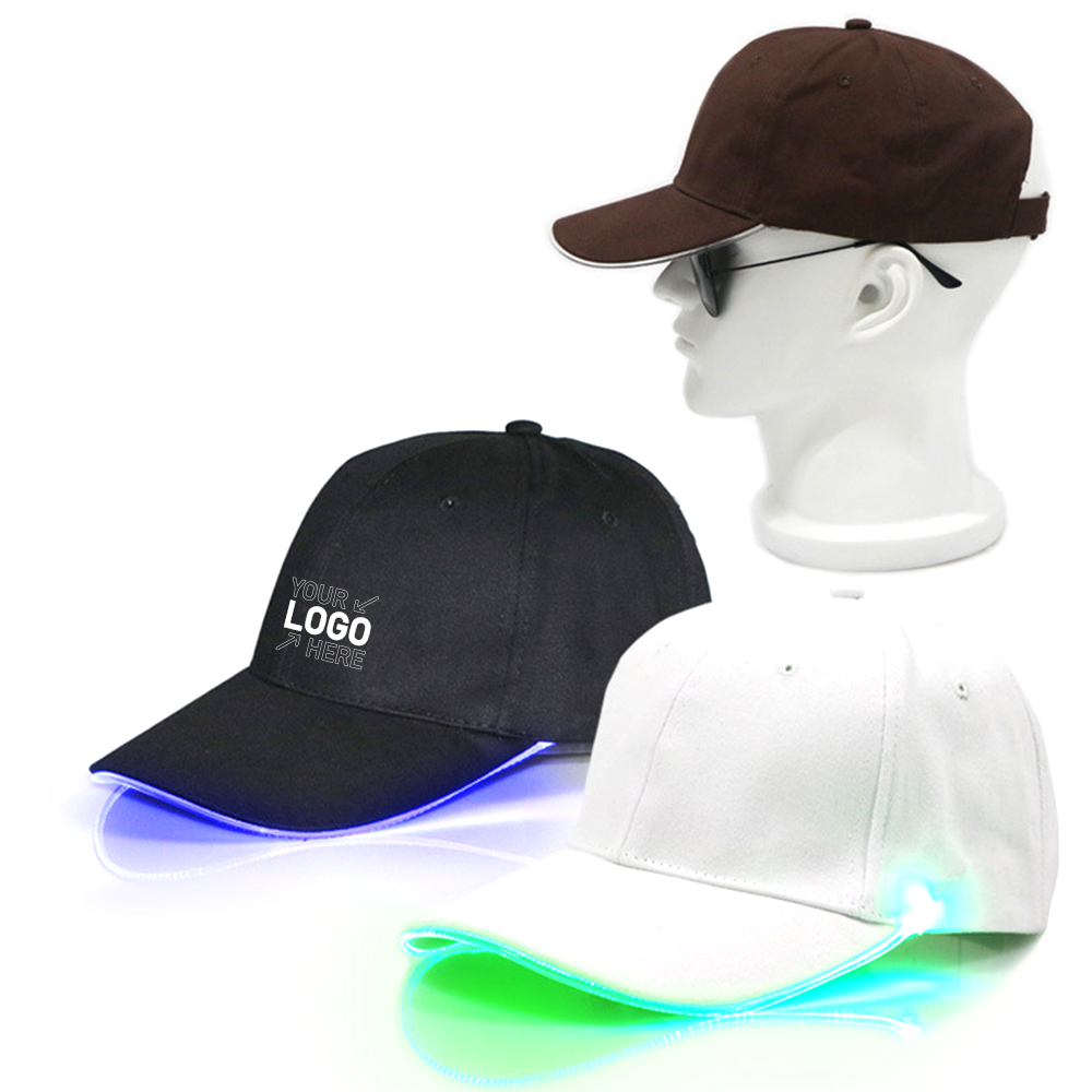 Fiber Optic Luminous Hiking Visor LED Baseball Hat 2